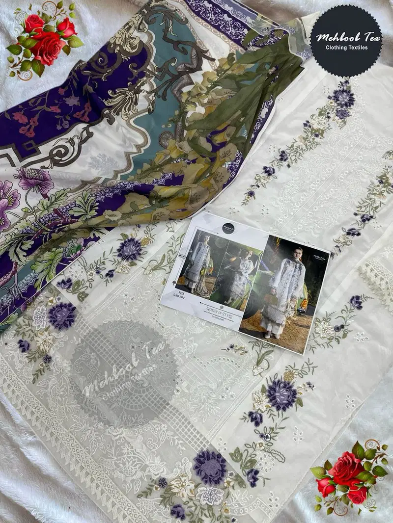 Mehboob Tex 1577 And 1579 Cotton Dupatta Pakistani Salwar Suits              Wholesale In India